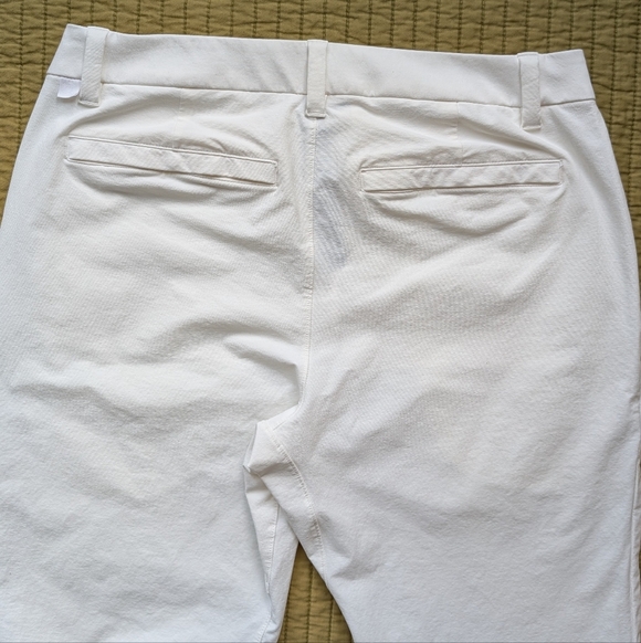 Lululemon Women's White Woven Stretch Pants Side Zipper Pocket Size 32 - Picture 11 of 16